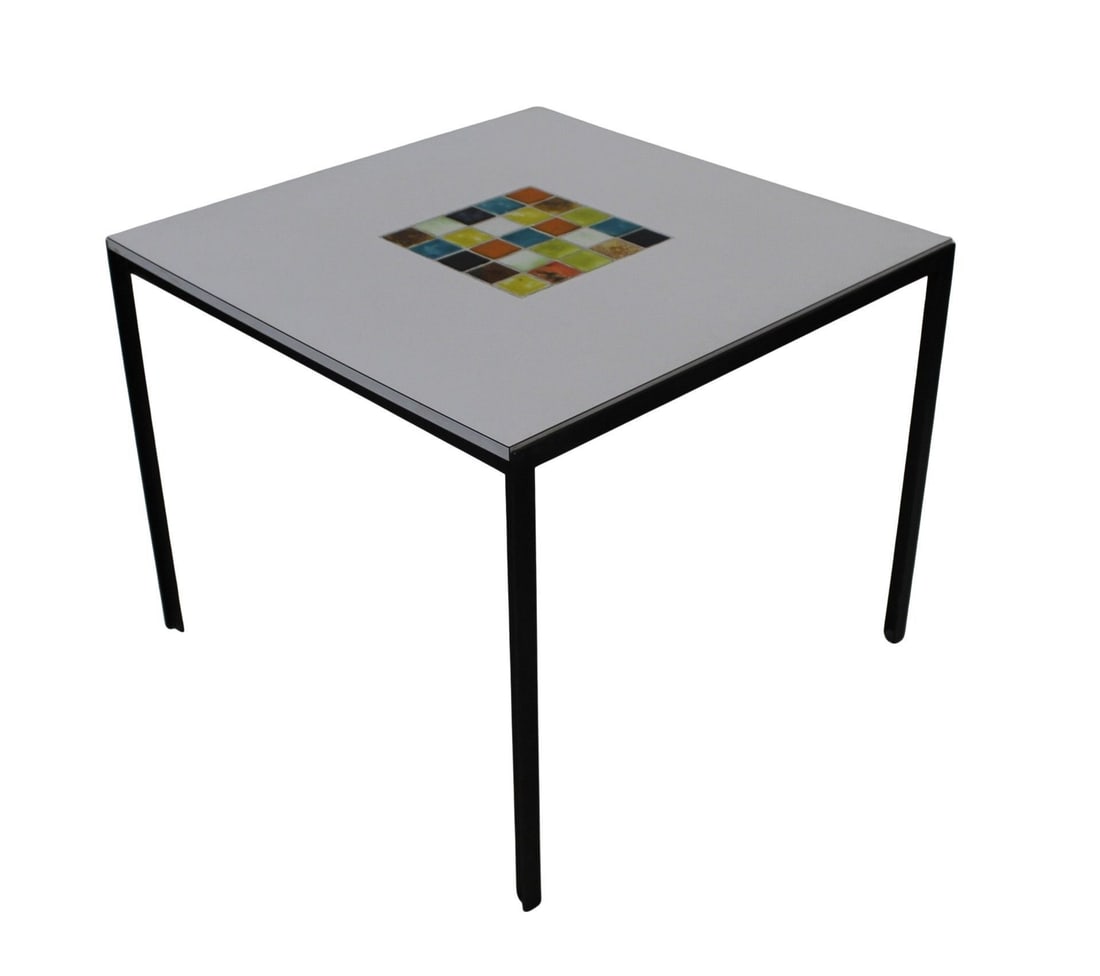 Rare Midcentury Knoll Laminate Table with Tile (1 of 6)