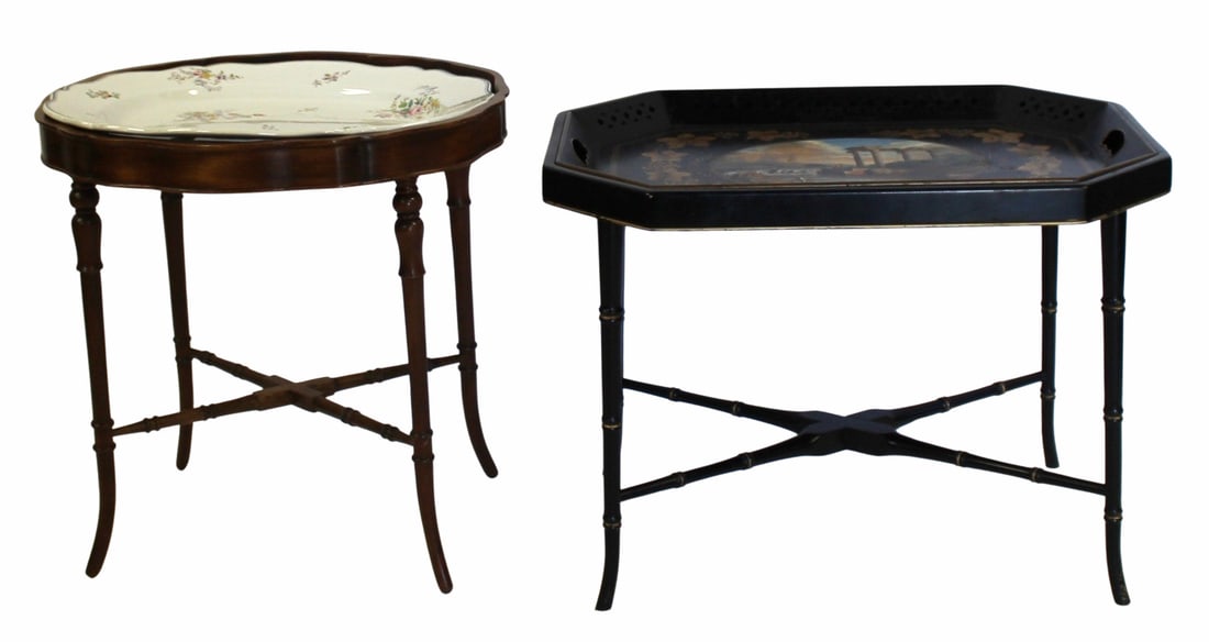2 Vintage Regency Style Tray Top Tables (1 of 10)