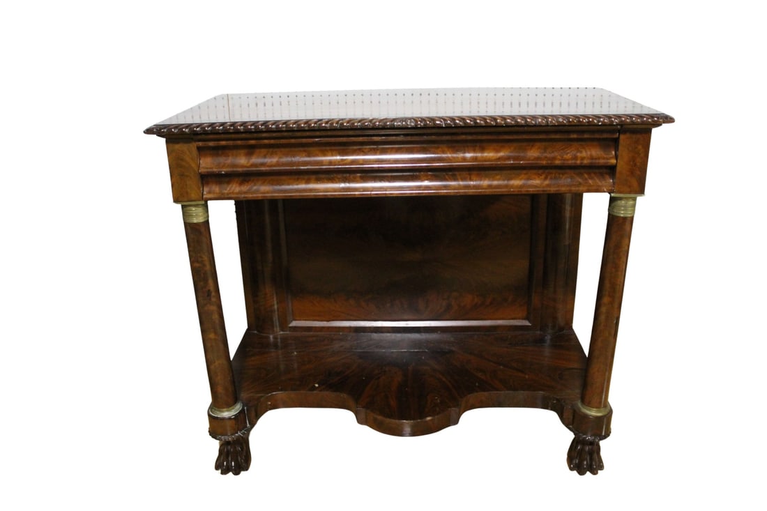 American Empire Mahogany Console. (1 of 9)