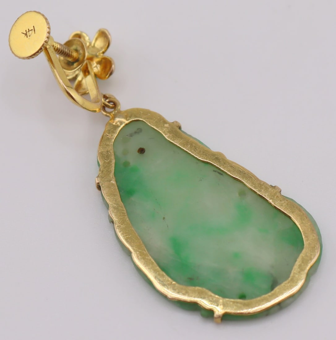 JEWELRY. 14kt Gold, Jade and Amethyst Bracelet. - 5