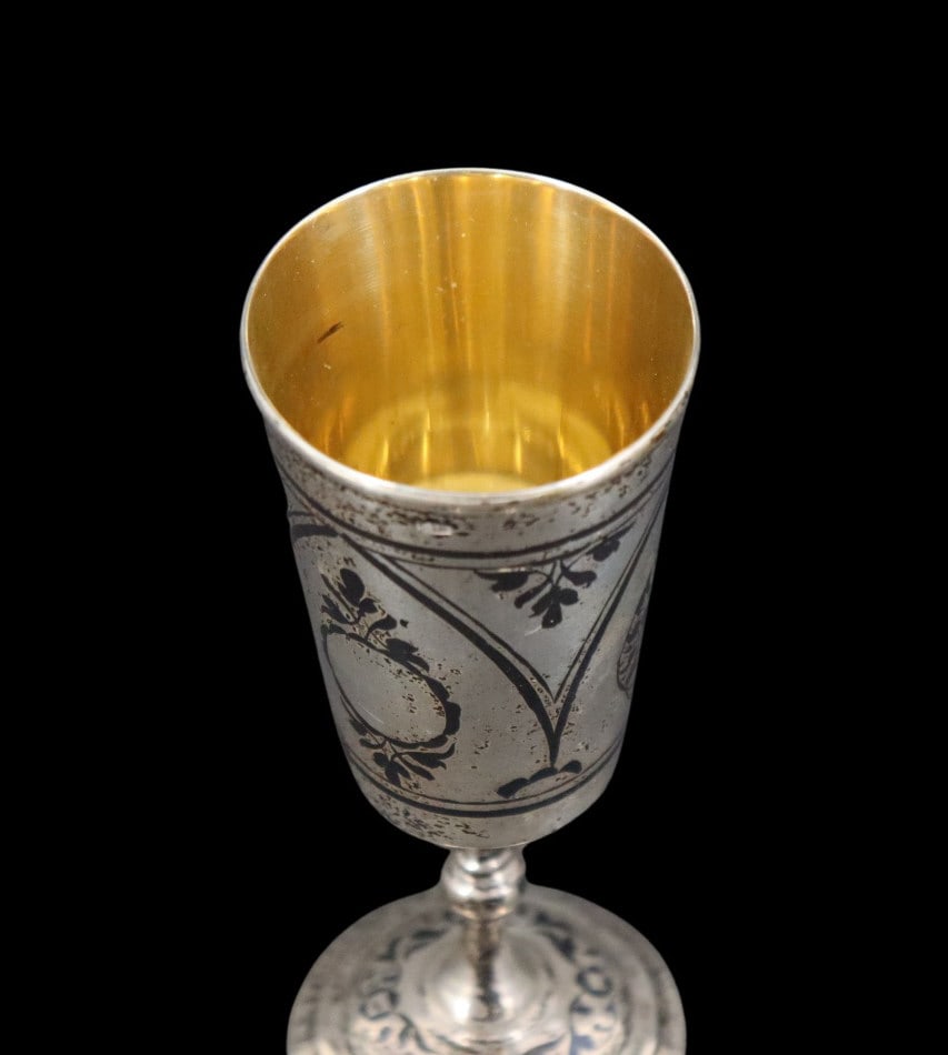 SILVER. (3) Assorted Russian Silver Cups. - 5