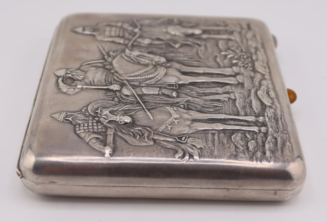 SILVER. Russian Silver "Three Heroes" Case. - 4