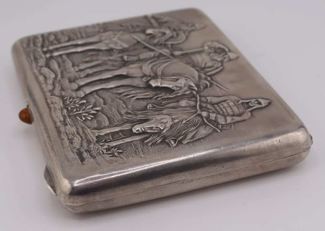 SILVER. Russian Silver "Three Heroes" Case. - 6