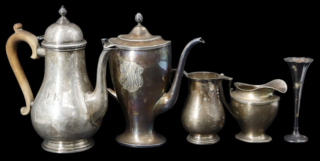 STERLING. Assorted Sterling Hollowware Grouping. (1 of 15)