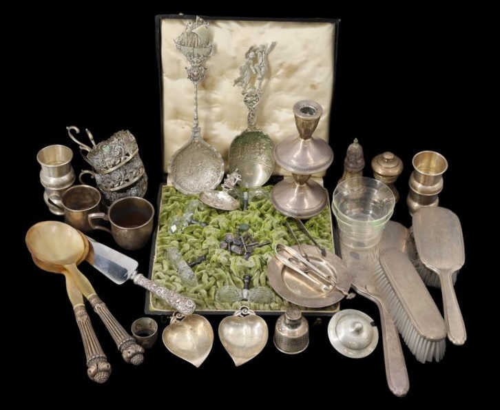 SILVER. Huge Group Sterling and Silver Hollowware (1 of 20)