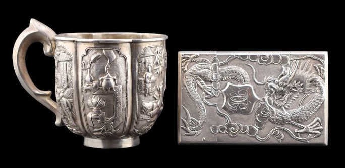 SILVER. Chinese Export Silver Items. (1 of 15)