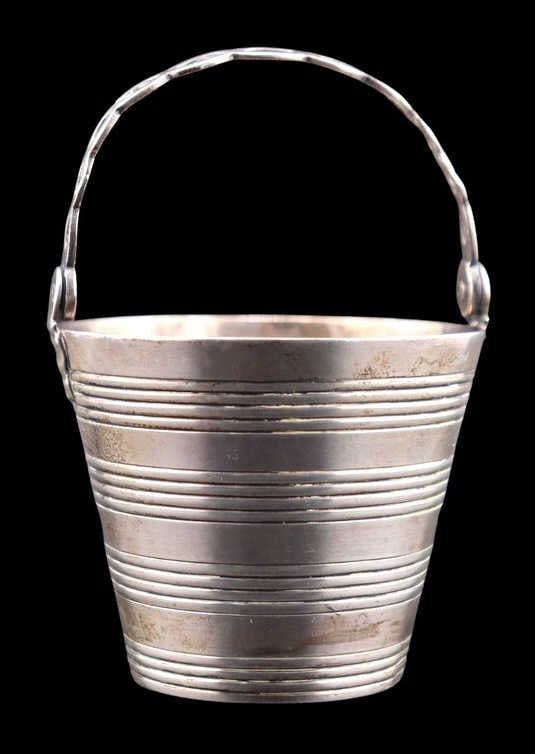 SILVER. George II English Silver Cream Pail. (1 of 10)