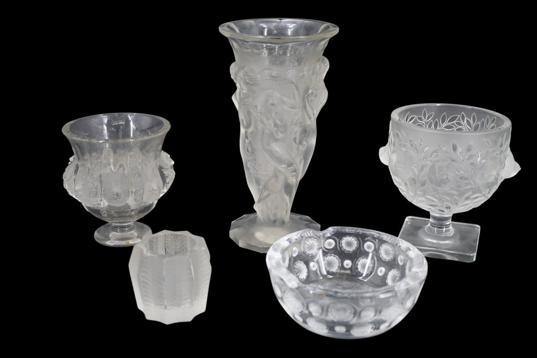 Lalique Grouping Vases & Bowls (1 of 6)