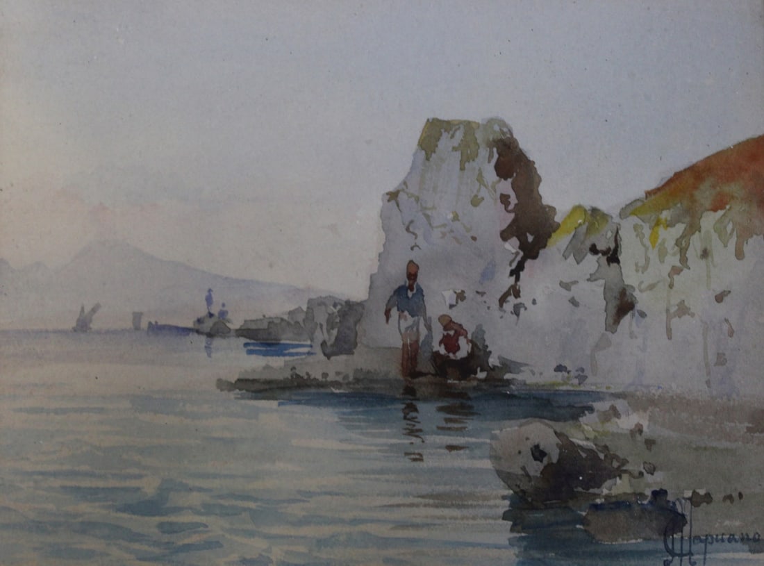 C. MAPUANO ? Signed Watercolor. (1 of 4)