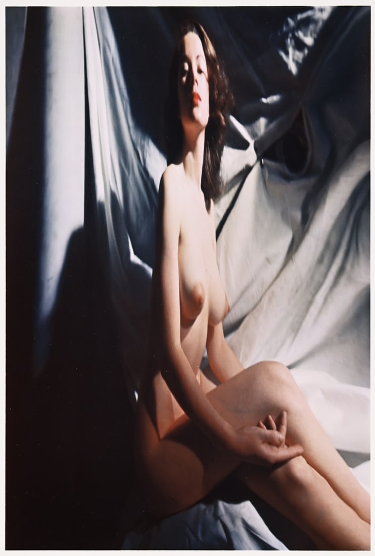 ERWIN BLUMENFELD (AMERICAN, 1897-1969).: 'Nude Distortion,1940s'. 1984. Dye Transfer. Verso: Authorized by the estate stamp. Numbered 22 of 50. Property from a Tarrytown, NY collection. Dimensions: image: 12" h x 8" w. Sheet: 18.5&