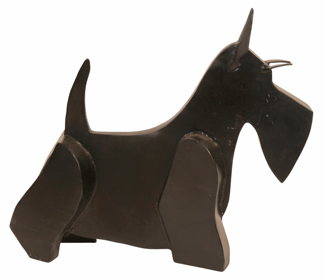 DENIS CURTISS Cut Metal Sculpture of a Scotty Dog (1 of 6)