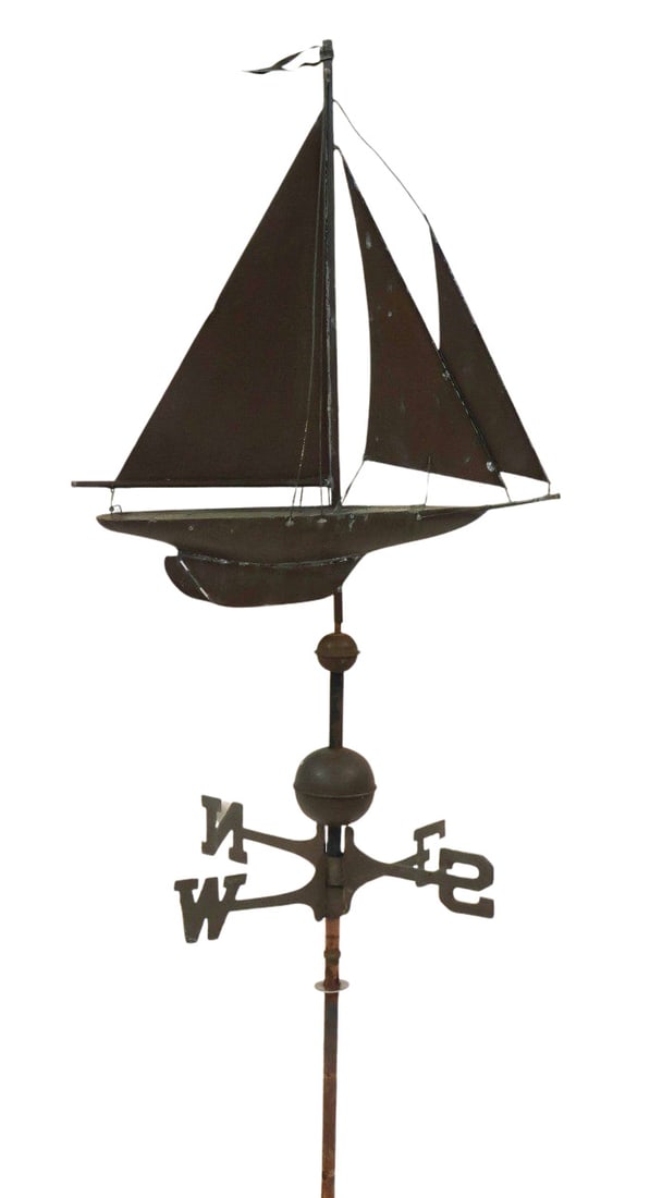 Vintage Copper Boat Weathervane. (1 of 8)