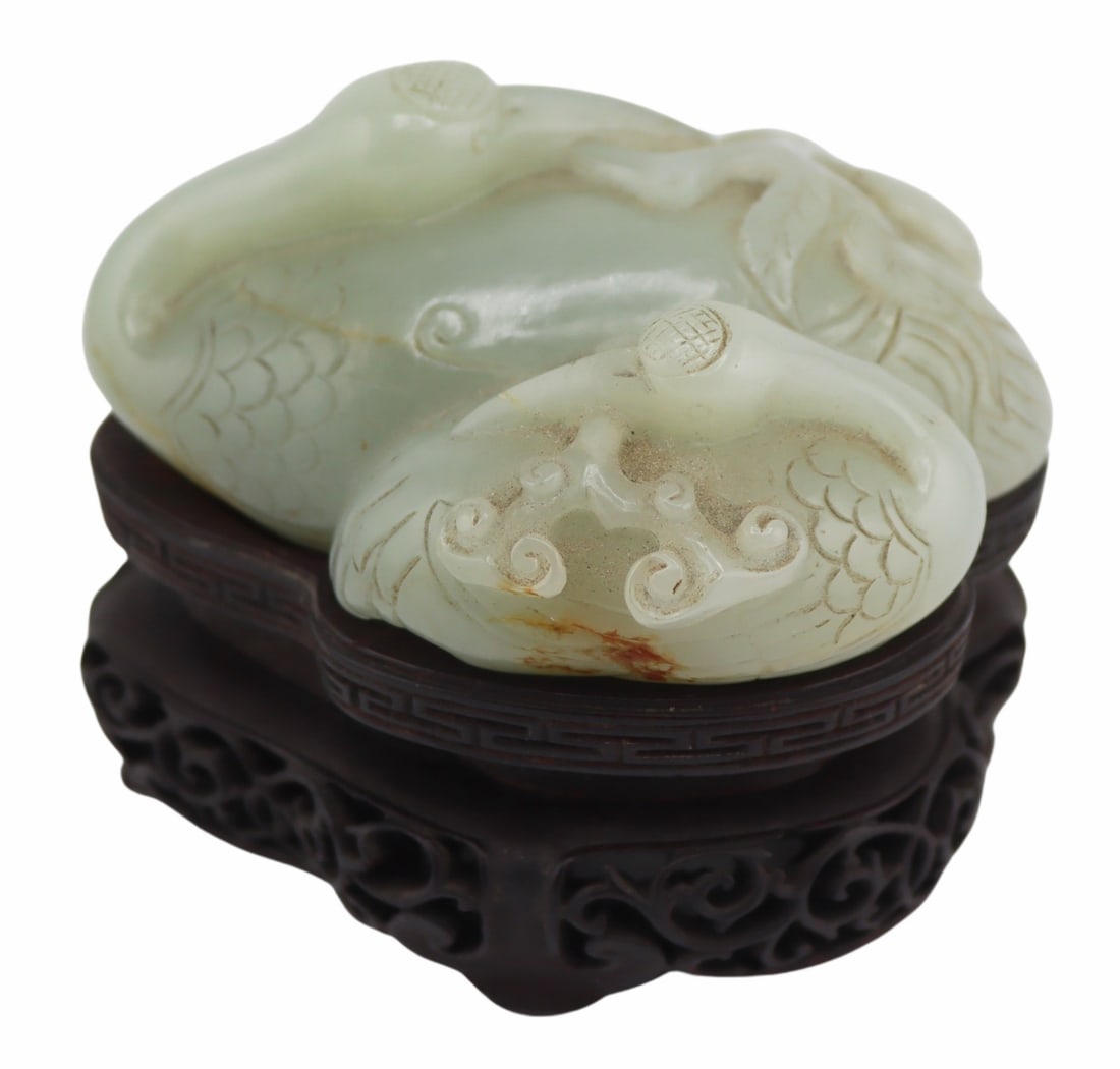 19th C Chinese Celadon Jade Carving. (1 of 14)