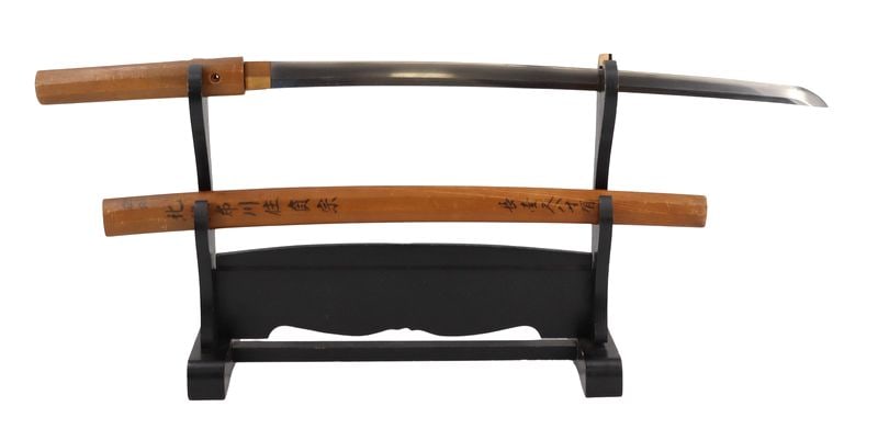 MILITARIA. Signed Wakizashi in Shirasaya. (1 of 18)