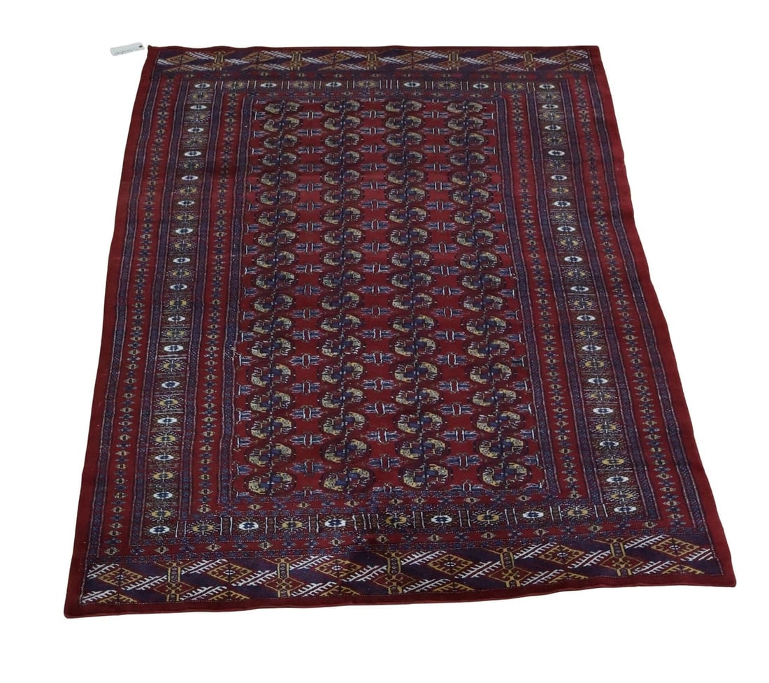 Vintage Finely Hand Knotted Bokhara Style Carpet (1 of 6)