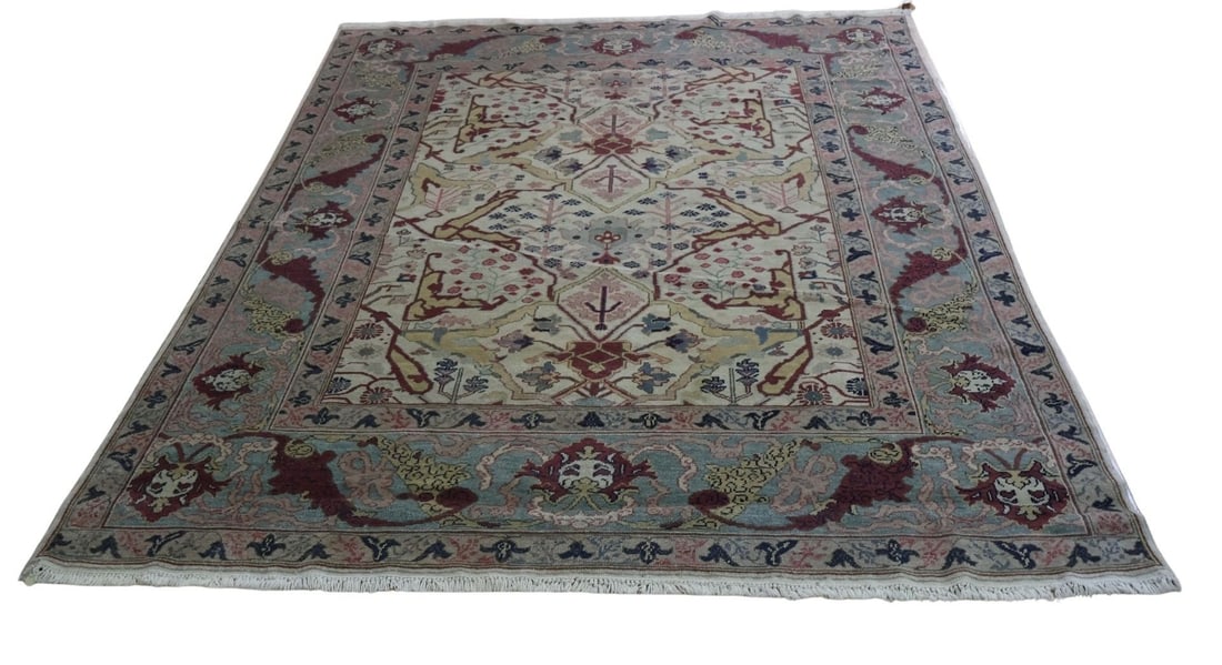 Vintage And Finely Hand Knotted Carpet. (1 of 10)