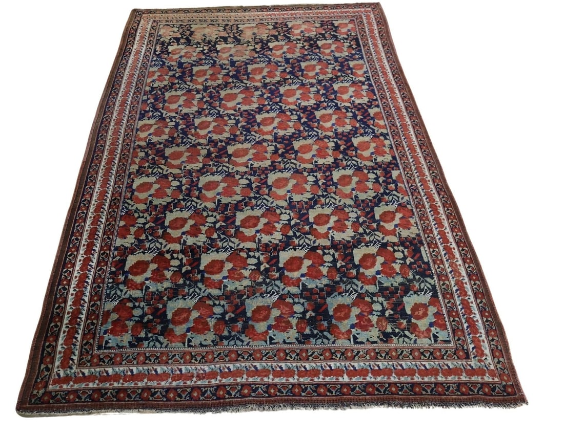 Vintage And Finely Hand Knotted Carpet. (1 of 8)