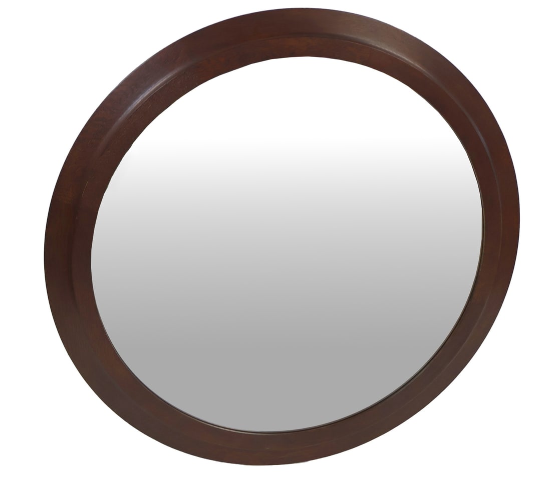 L&J Stickley Audi Round Oak Mirror. (1 of 7)