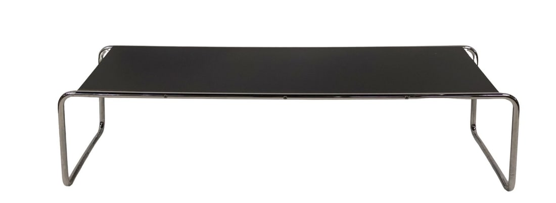 Vintage Knoll Ebonised Chrome Bench. (1 of 5)