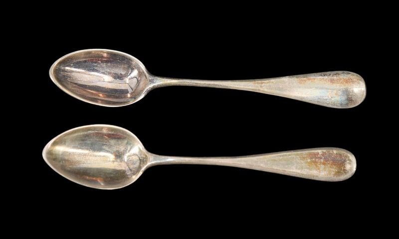 SILVER. Assorted Russian .875 Silver Spoons. - 2