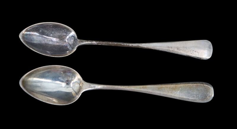 SILVER. Assorted Russian .875 Silver Spoons. - 4