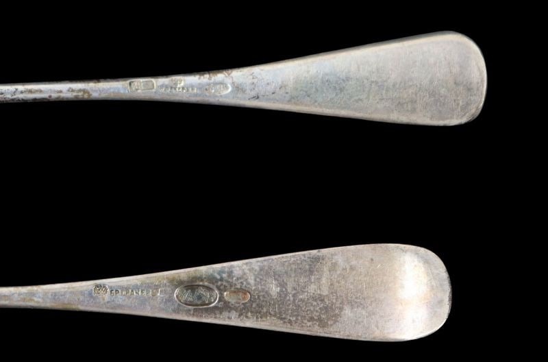 SILVER. Assorted Russian .875 Silver Spoons. - 5
