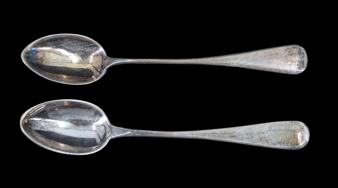 SILVER. Assorted Russian .875 Silver Spoons. - 6