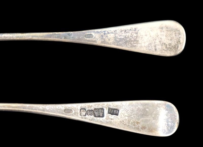 SILVER. Assorted Russian .875 Silver Spoons. - 7