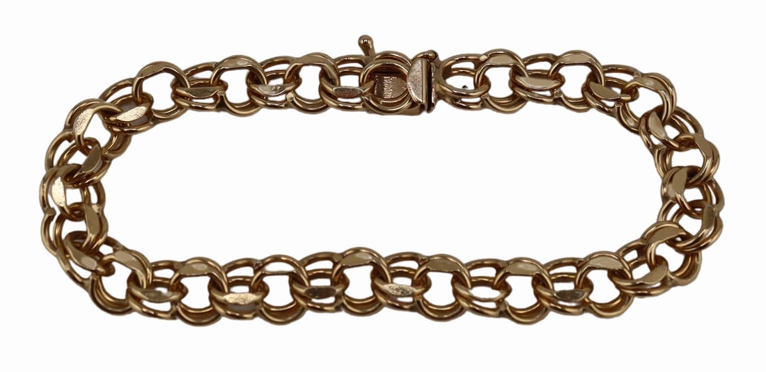 JEWELRY. 14kt Gold Multi-Link Bracelet. (1 of 7)