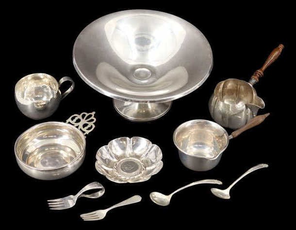 STERLING Assorted Sterling Hollowware and Flatware (1 of 19)