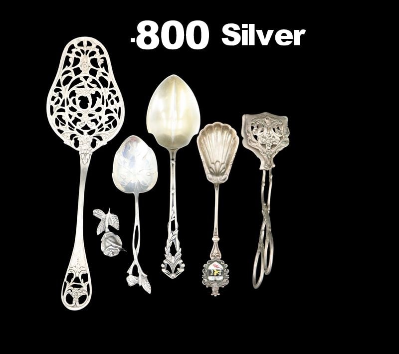 SILVER. Assorted Silver and Sterling Flatware. - 6