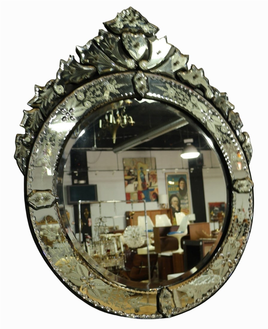 Vintage Venetian Style Etched Mirror. (1 of 5)