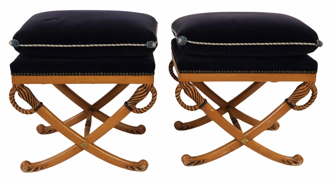 Pair of Vintage & Quality Saber Leg Upholstered (1 of 4)