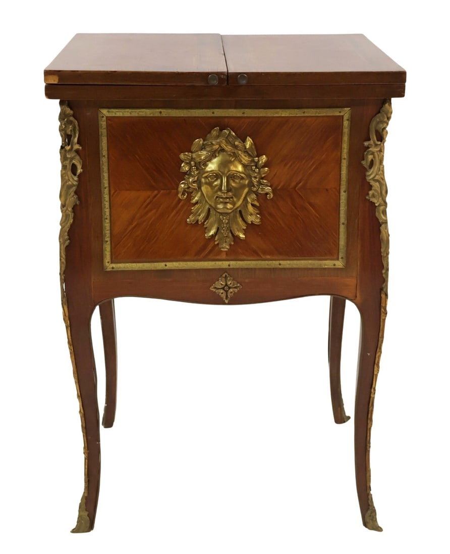 Antique Bronze Mounted Satinwood Lift Top (1 of 9)