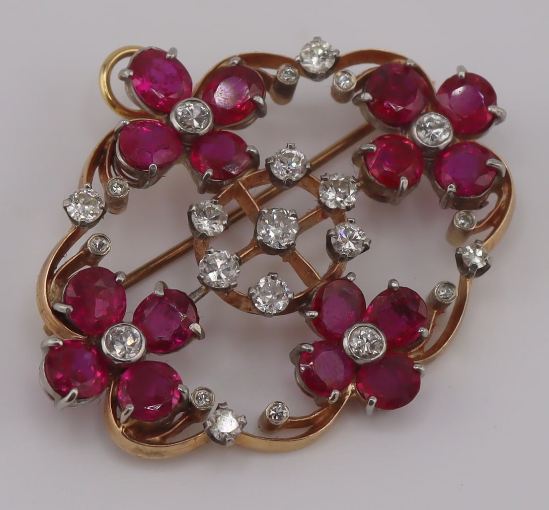 JEWELRY. Platinum, Gold, Ruby and Diamond - 3