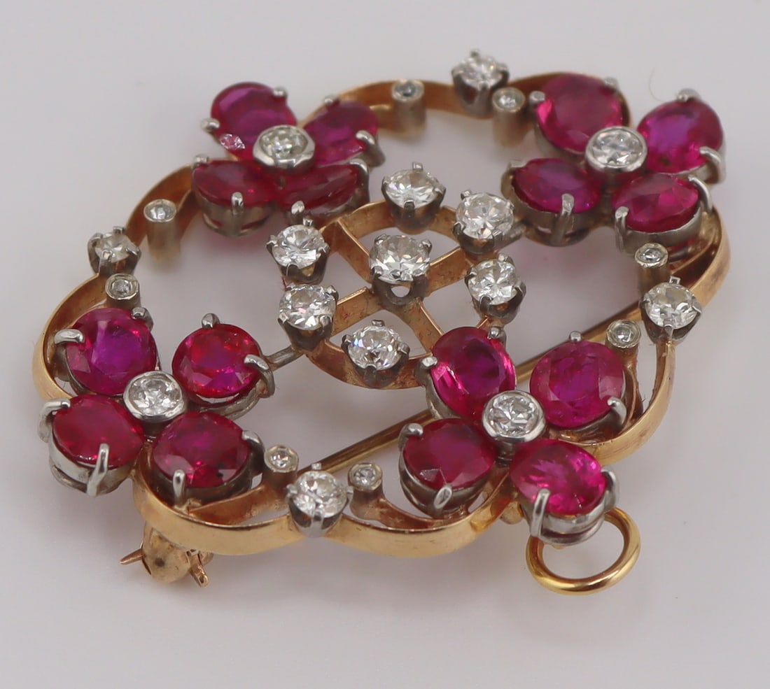 JEWELRY. Platinum, Gold, Ruby and Diamond - 5