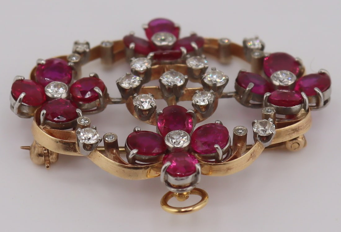 JEWELRY. Platinum, Gold, Ruby and Diamond - 6
