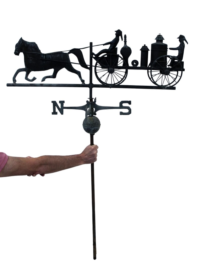 Vintage Reproduction Fire Engine Weathervane. (1 of 8)