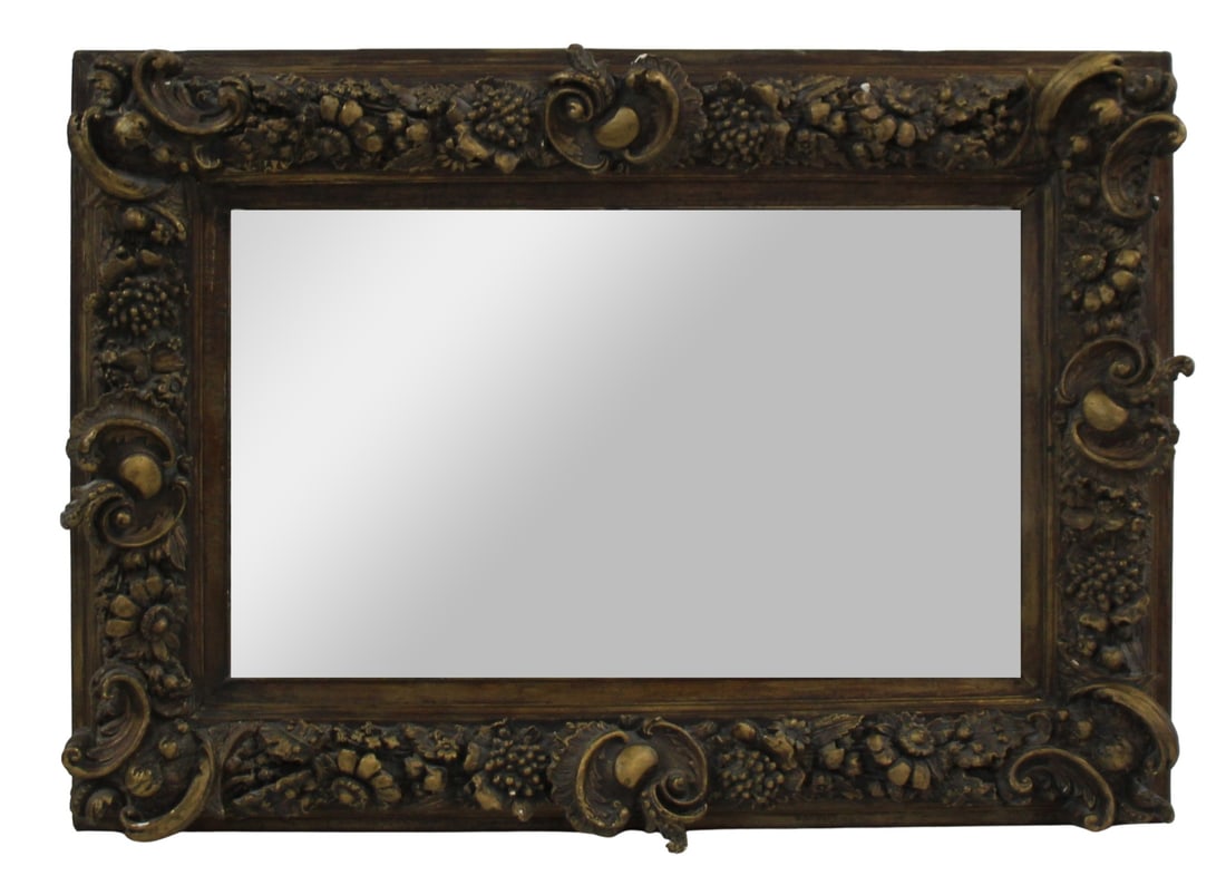 Antique High Relief Rococo Mirror (1 of 5)