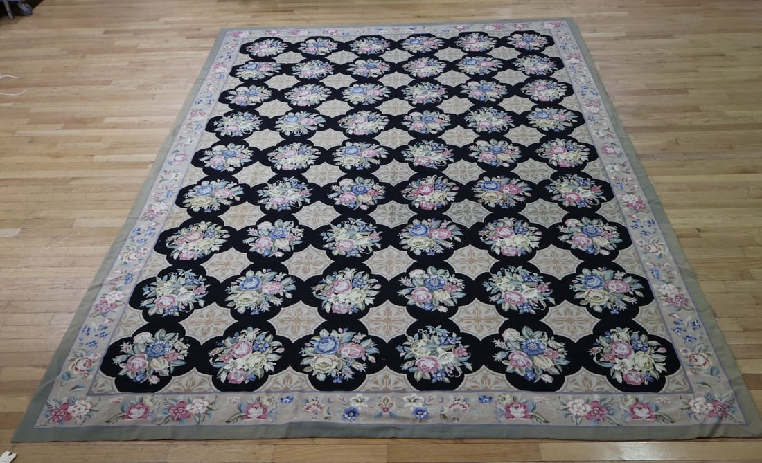 Vintage And Large Floral Decorated Carpet (1 of 9)