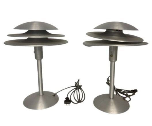 POUL HENNINGTON Pr Of Space Age Aluminum Lamps (1 of 8)