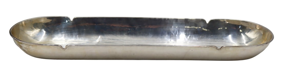 STERLING. Oblong Sterling Serving Tray/Bowl. (1 of 6)