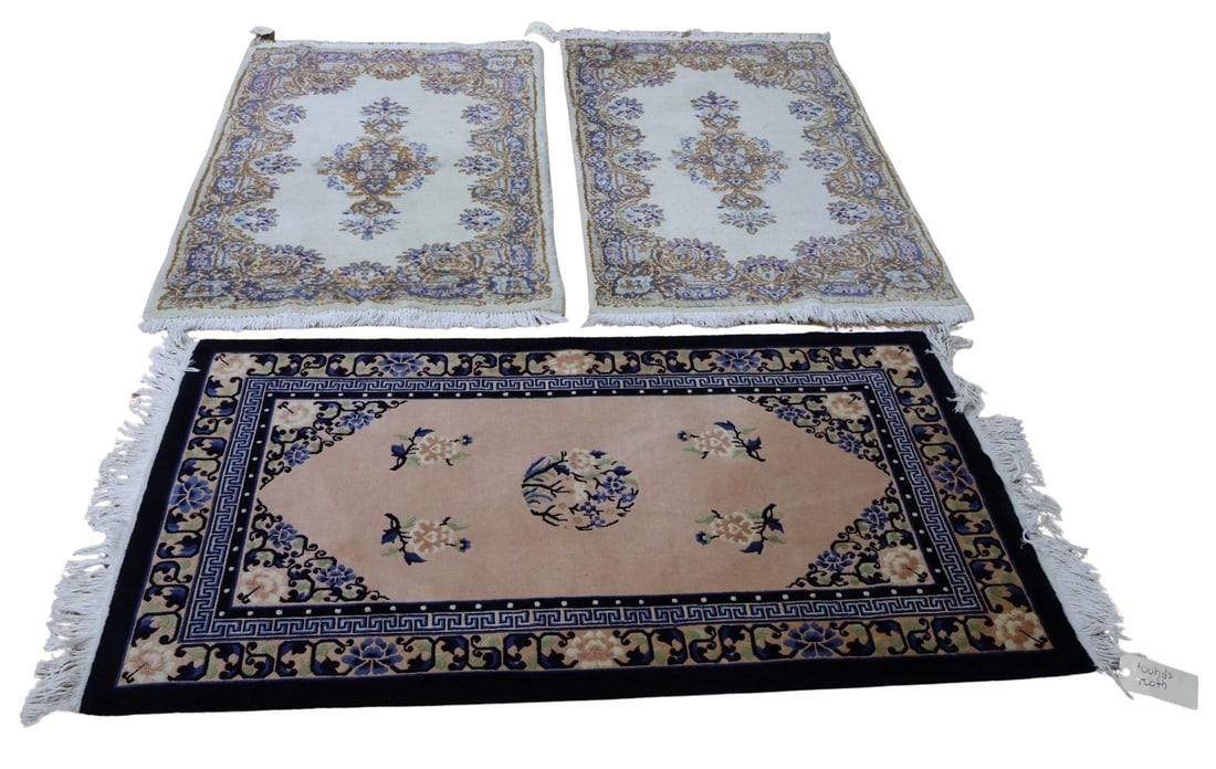 3 Vintage & Finely Hand Knotted Carpets. (1 of 8)
