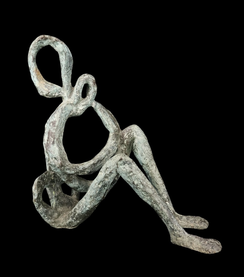 Unsigned Bronze Sculpture Of Mother & Child.: Mother and Child. Bronze. Apparently unsigned. Property from a New England estate. - Dimensions: 24" h x 23" w x 9" d