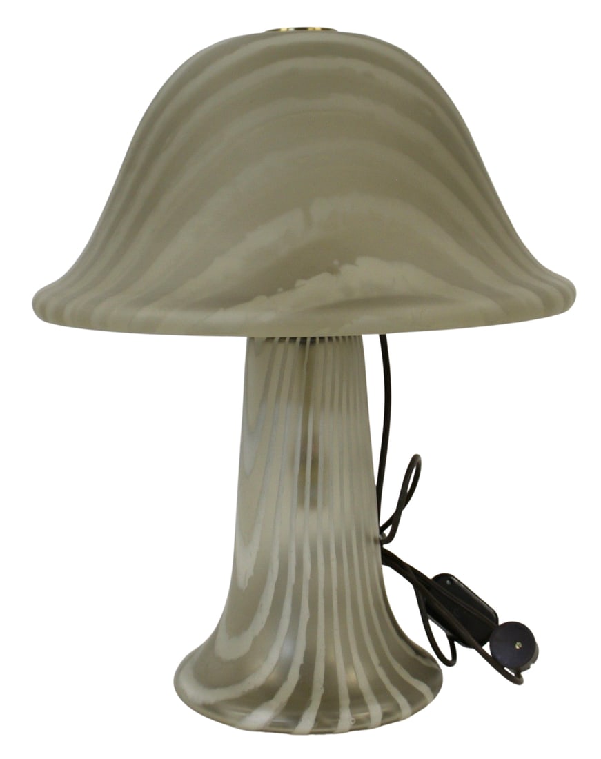 Peill Putzler Striped Glass Mushroom Lamp. (1 of 6)