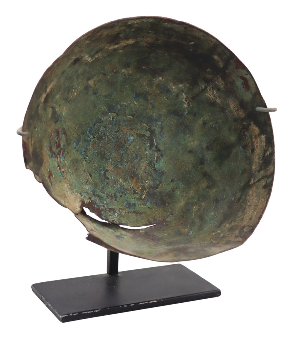 Antique Patinated Bronze Bowl on Stand. (1 of 7)