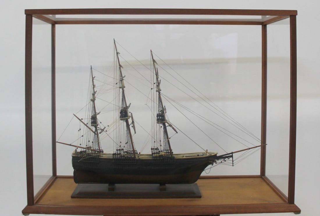 Vintage Model Ship In Showcase. (1 of 7)