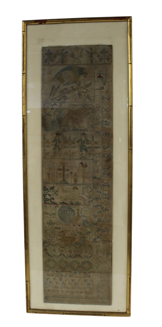 Framed Antique Sampler 1744 (1 of 7)
