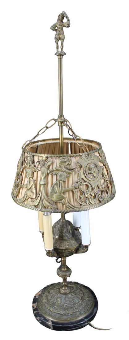 Antique Dutch (?) Bouillotte Lamp 4 Light (1 of 5)