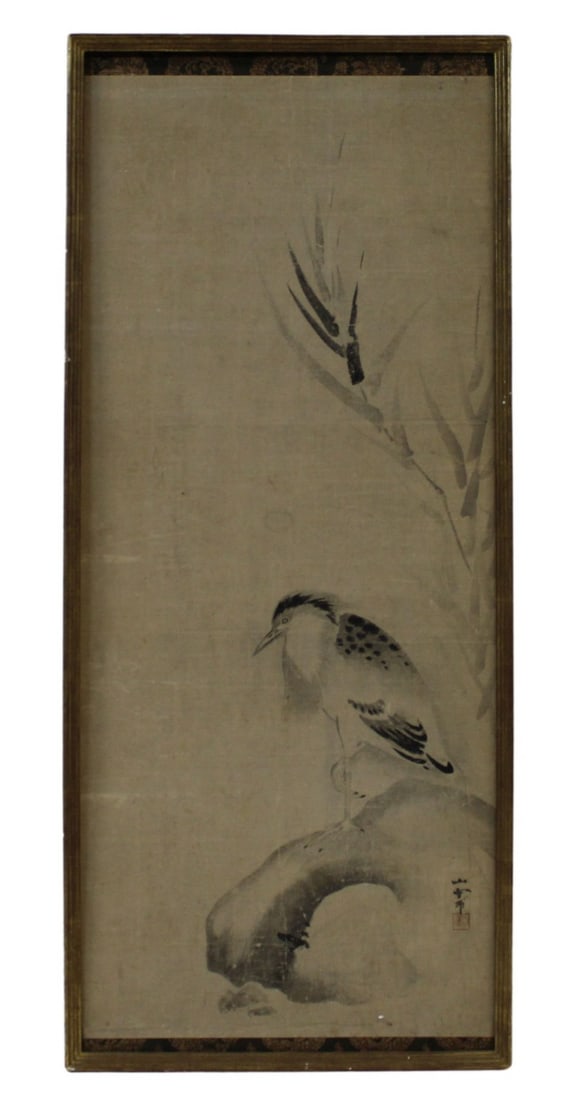 Signed Chinese Painting of an Egret. (1 of 13)